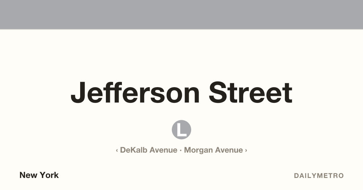 Jefferson Street station · Lines L