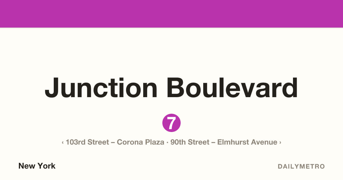 Junction Boulevard station · Lines 7