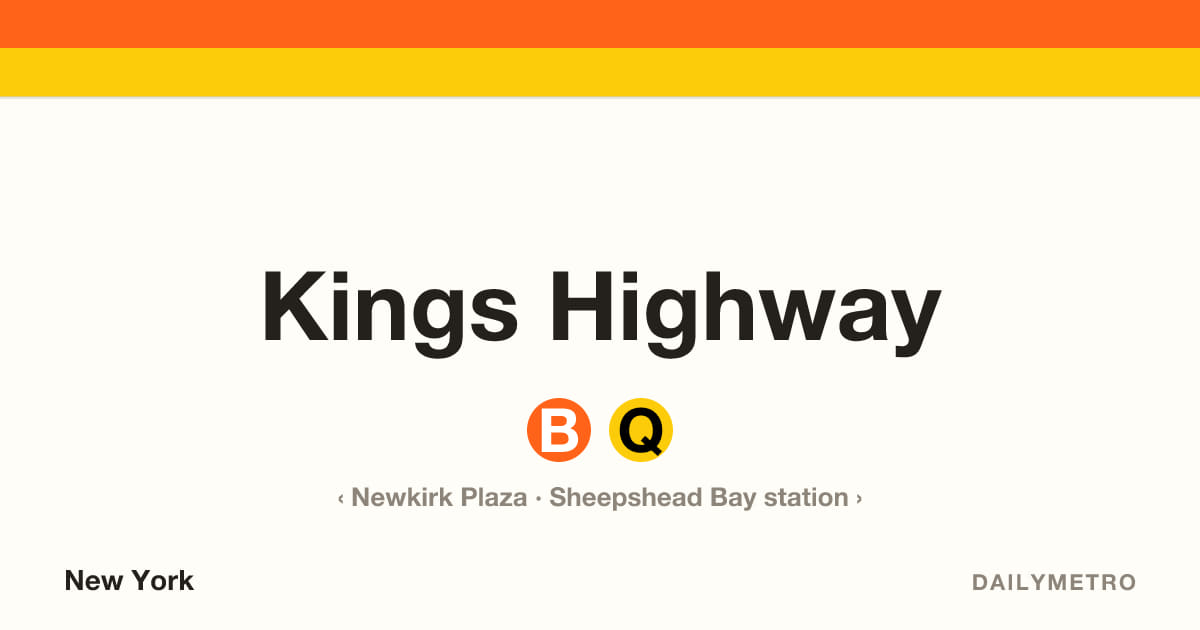 Kings Highway station · Lines B, Q