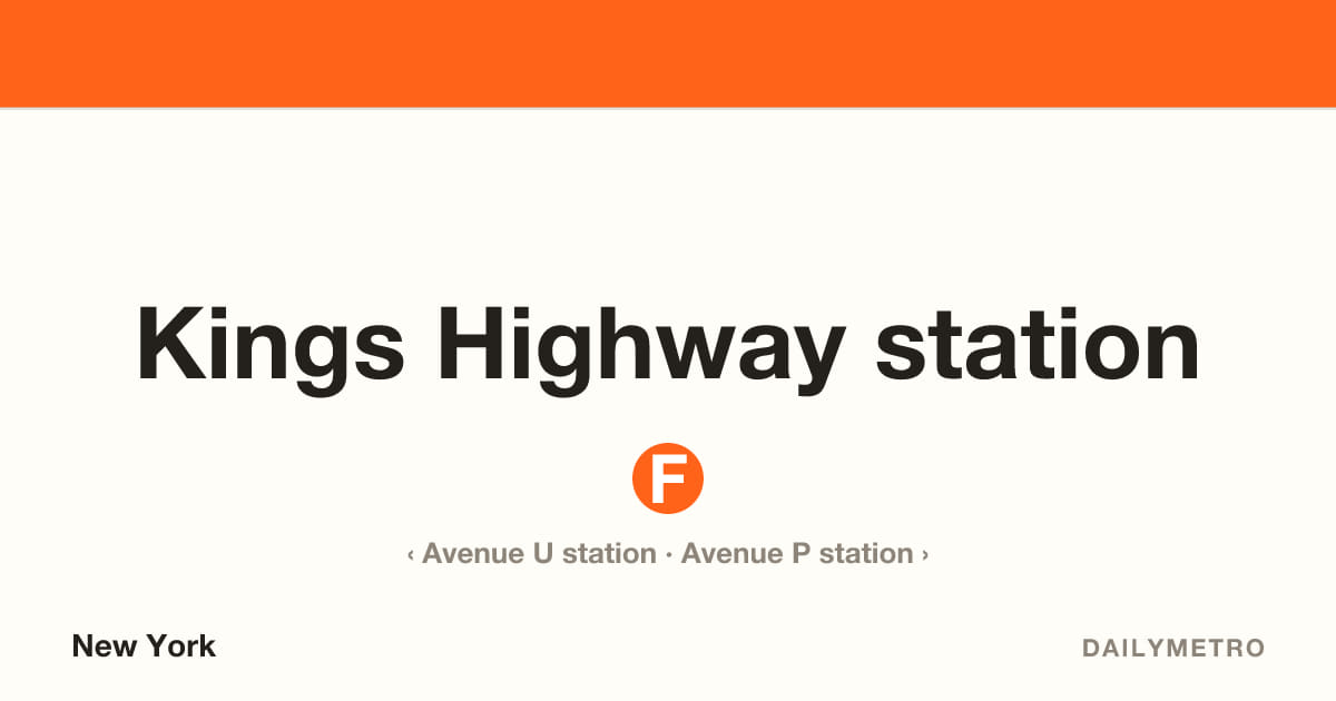 Kings Highway station · Lines F