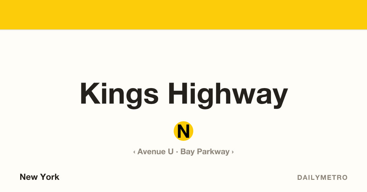 Kings Highway station · Lines N