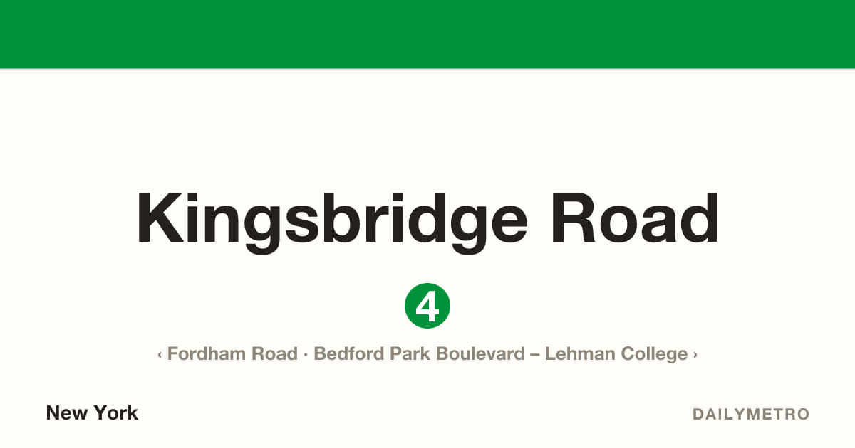 Kingsbridge Road station · Lines 4