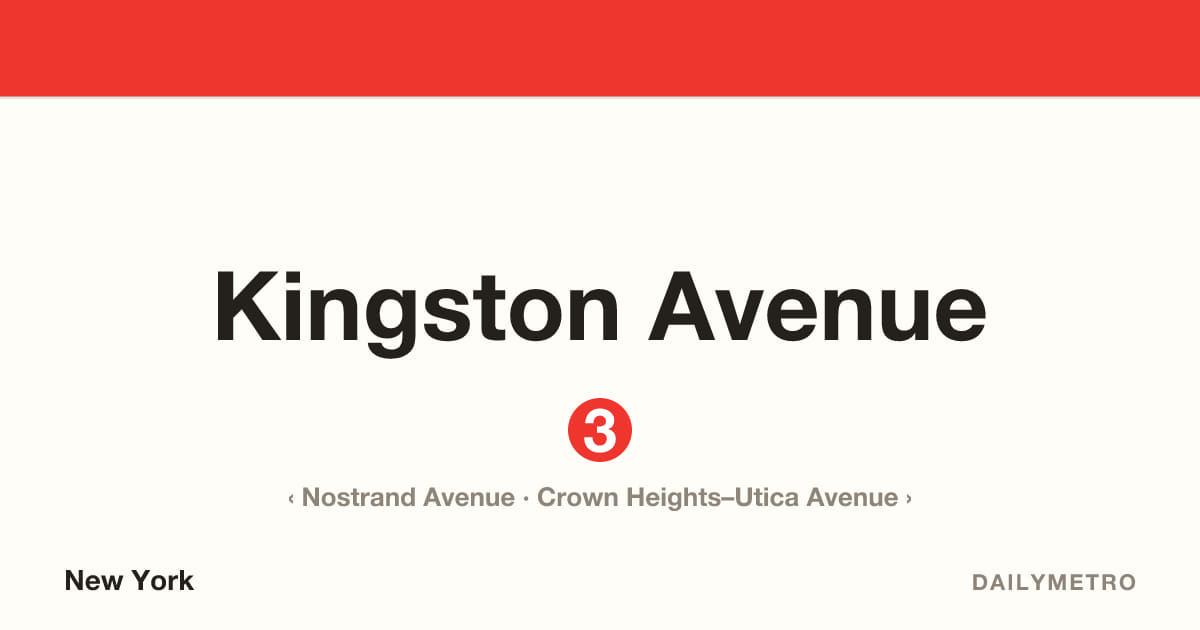 Kingston Avenue station · Lines 3