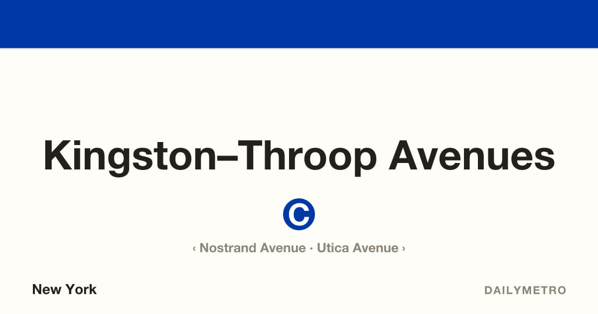 Kingston–Throop Avenues station · Lines C