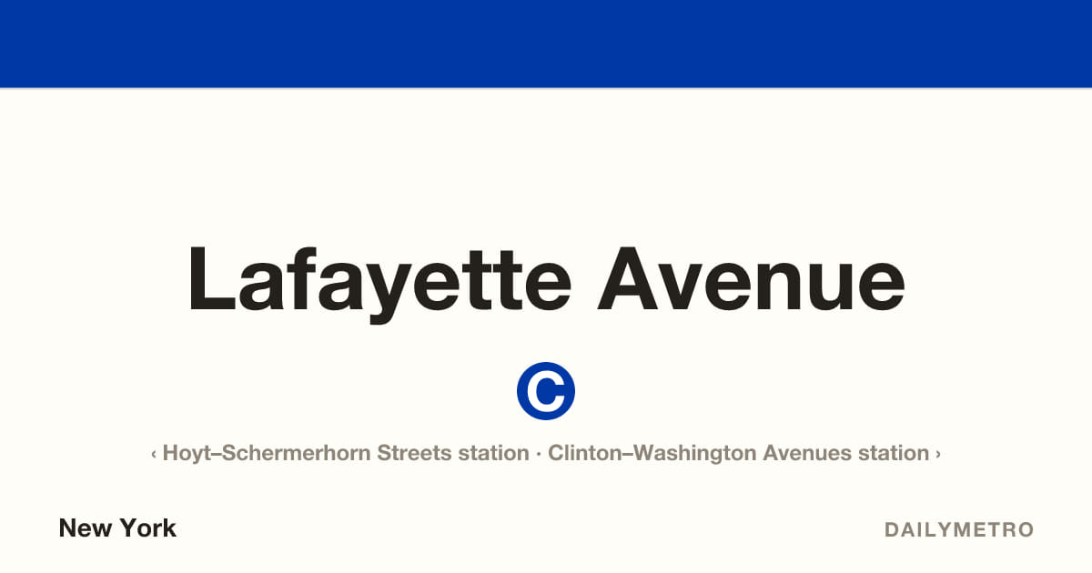 Lafayette Avenue station · Lines C