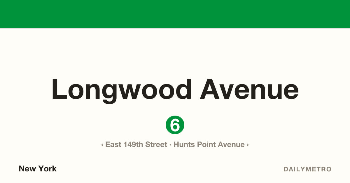 Longwood Avenue station · Lines 6