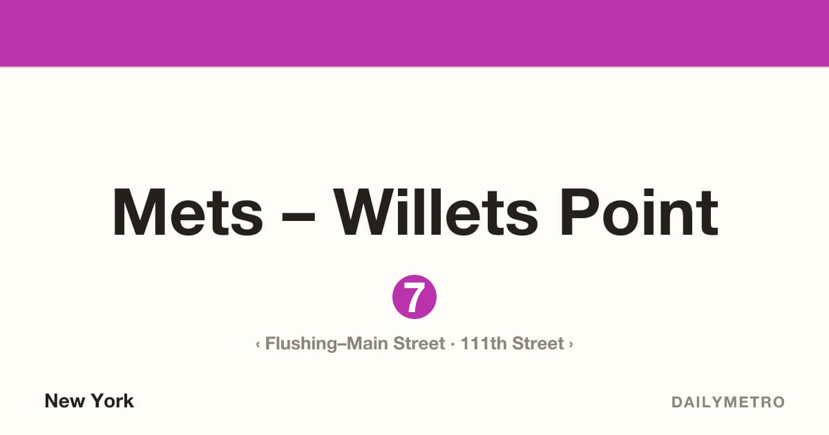 Mets – Willets Point station · Lines 7