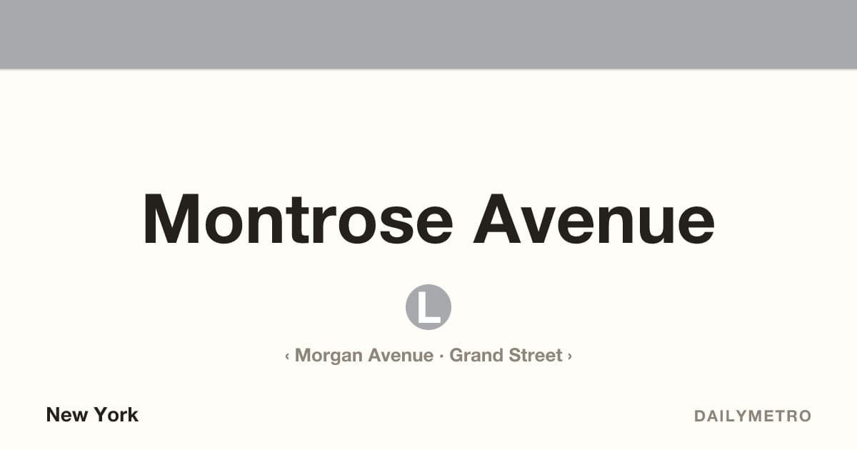 Montrose Avenue station · Lines L
