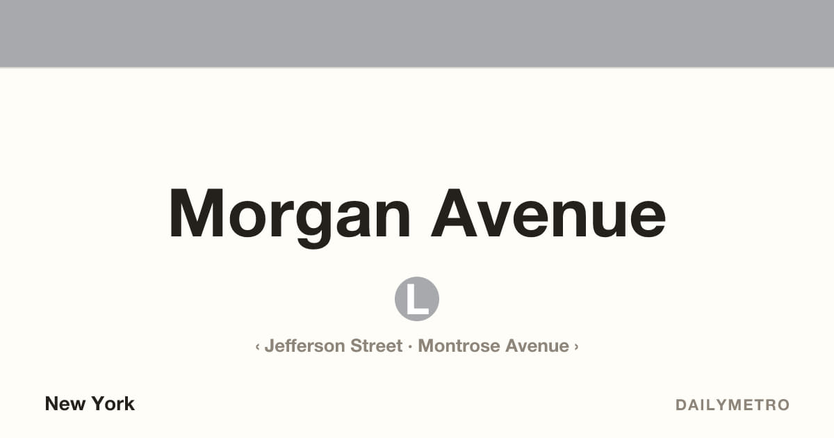 Morgan Avenue station · Lines L