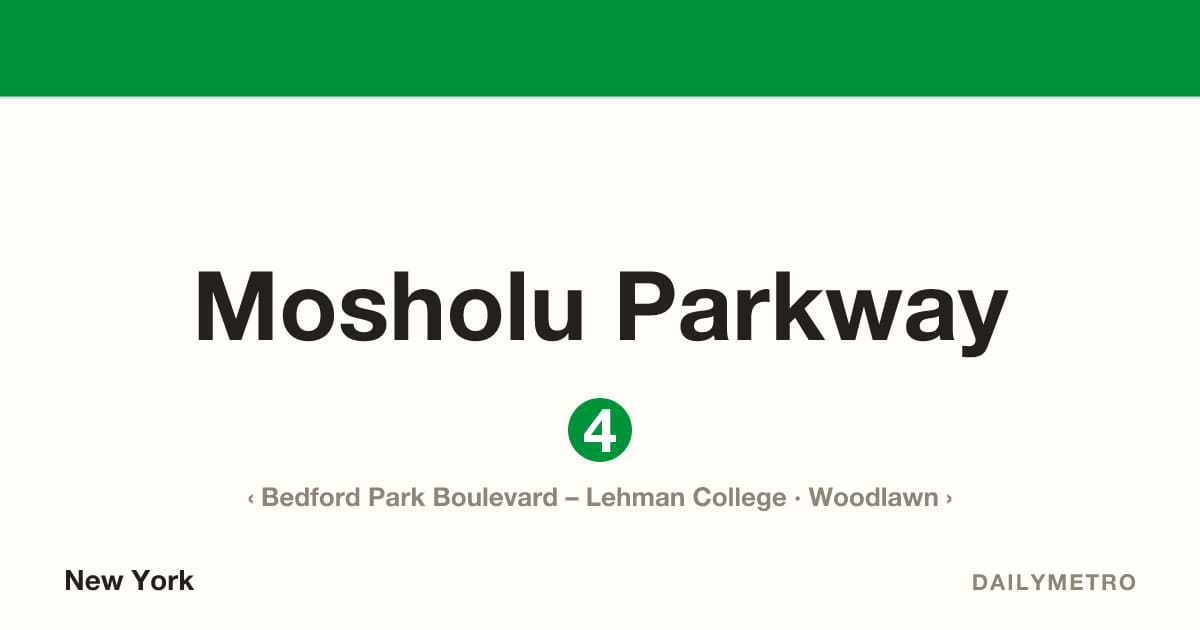 Mosholu Parkway station · Lines 4