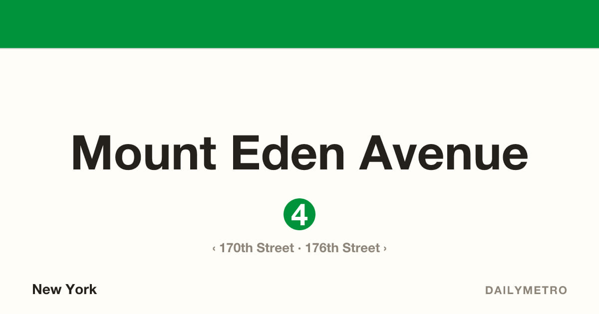 Mount Eden Avenue station · Lines 4