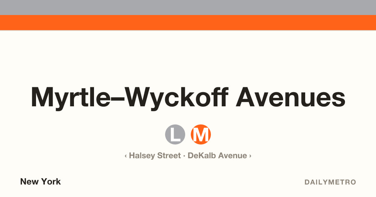 Myrtle–Wyckoff Avenues station · Lines L, M