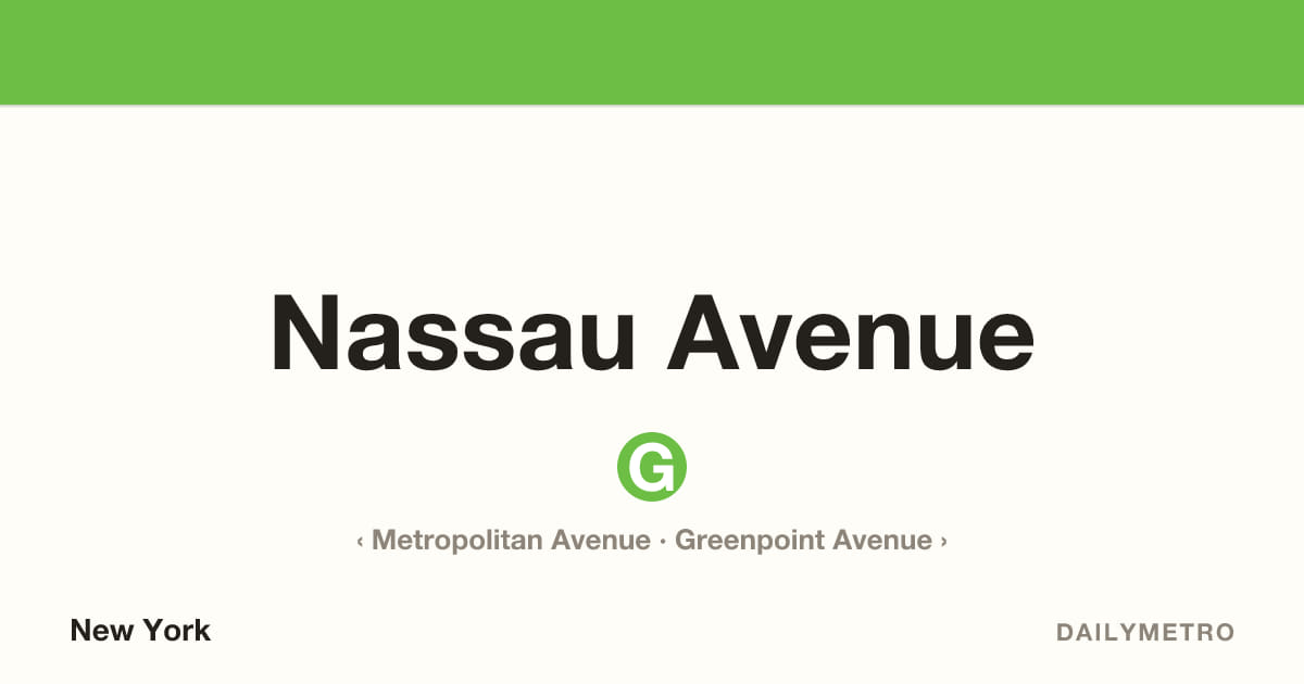 Nassau Avenue station · Lines G