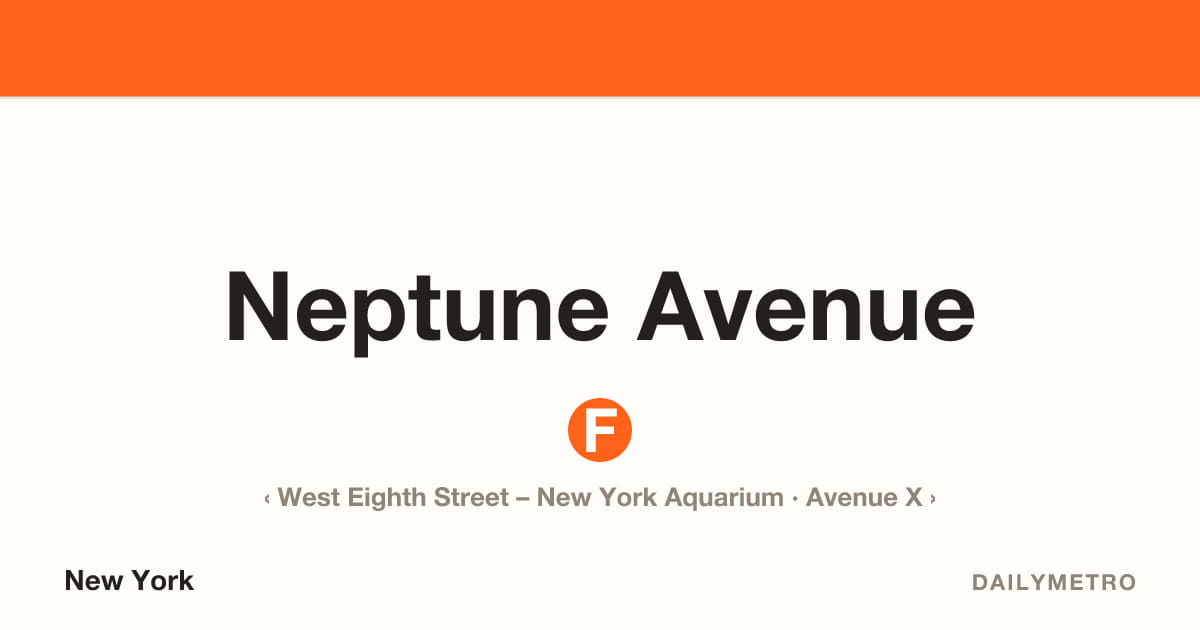 Neptune Avenue station · Lines F