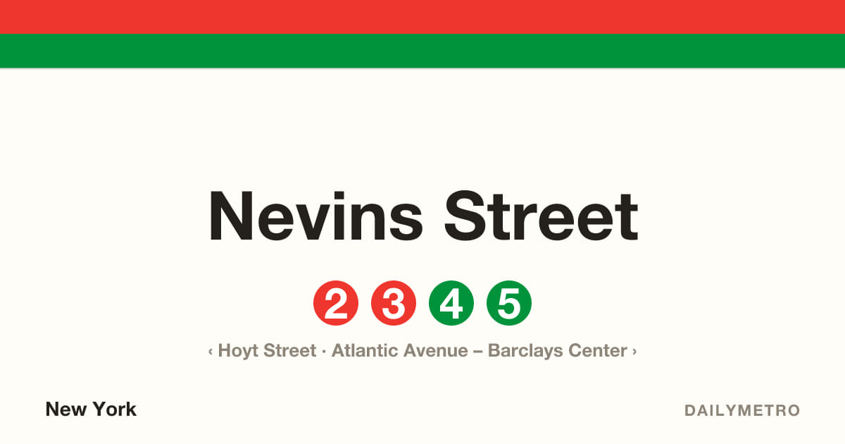 Nevins Street station · Lines 2, 3, 4, 5