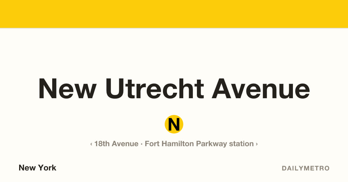 New Utrecht Avenue station · Lines N