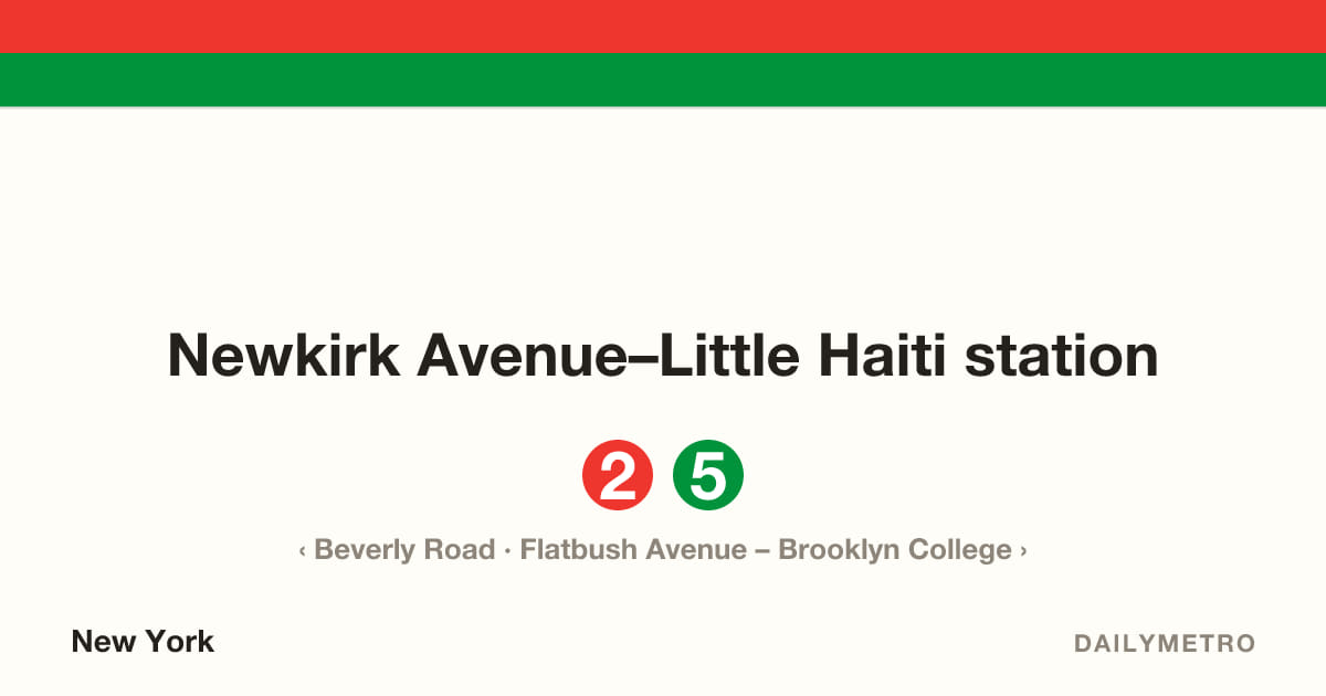 Newkirk Avenue–Little Haiti station · Lines 2, 5