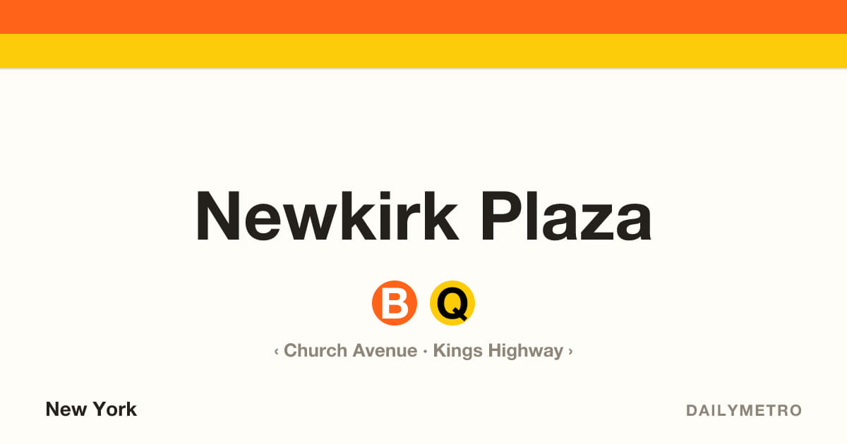 Newkirk Plaza station · Lines B, Q