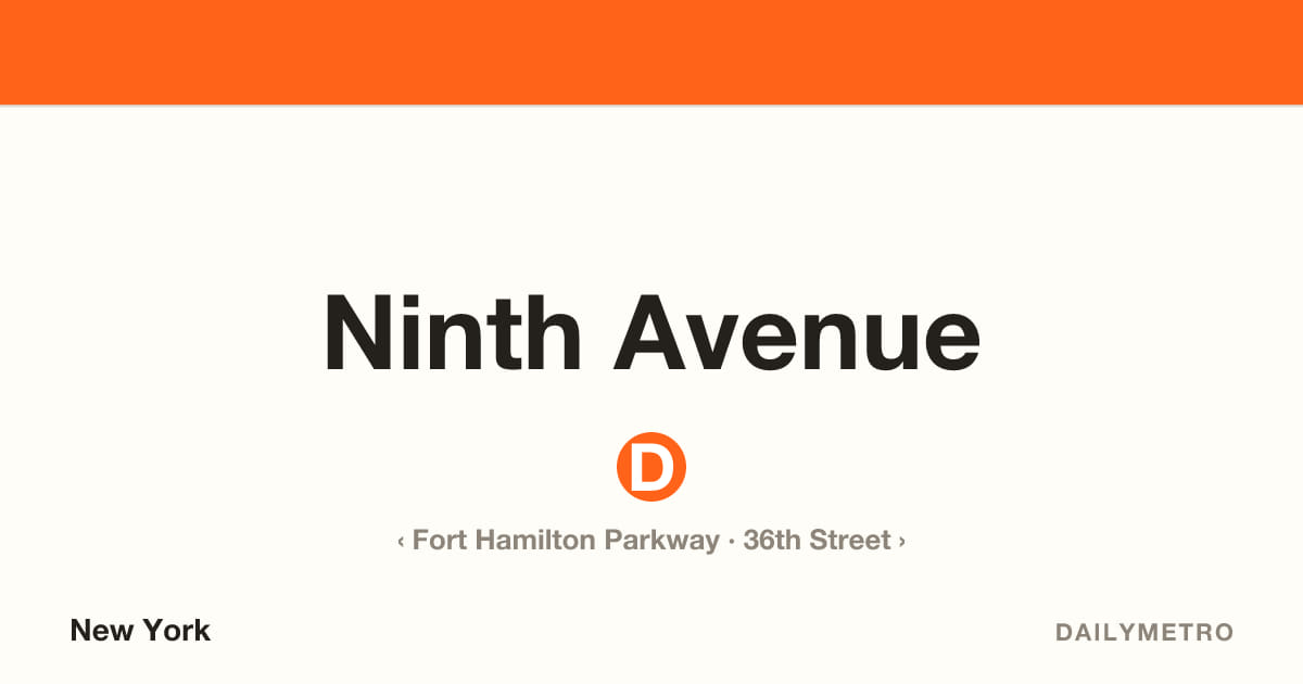 Ninth Avenue station · Lines D
