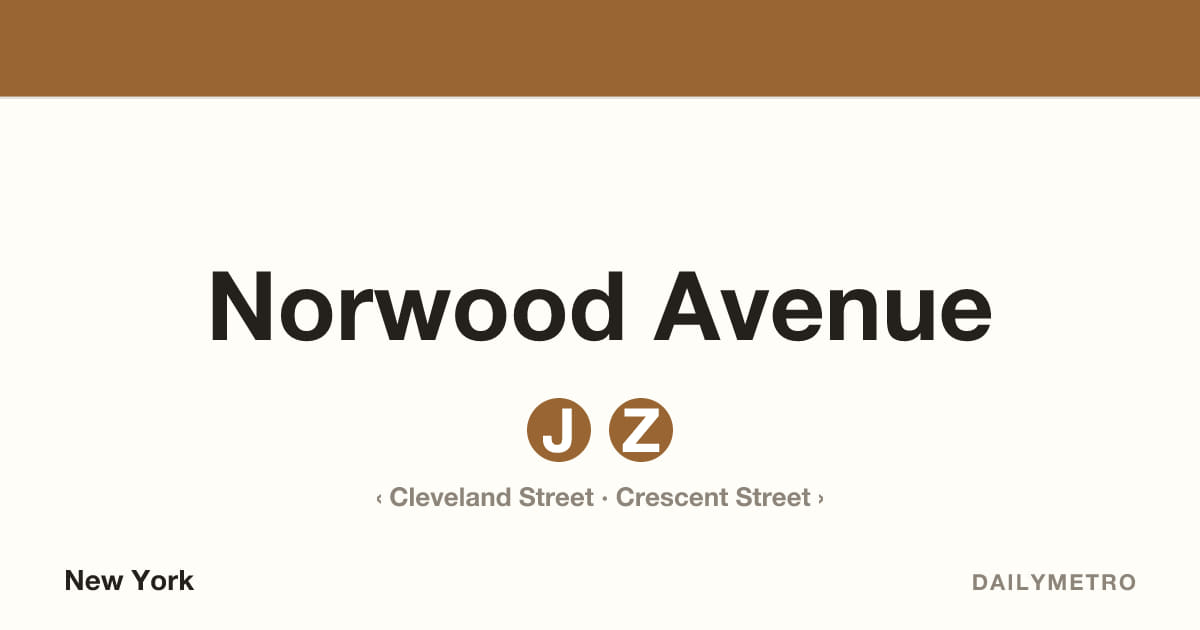 Norwood Avenue station · Lines J, Z