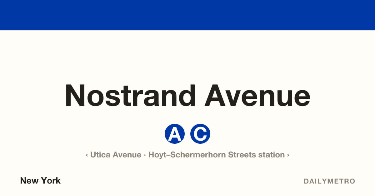 Nostrand Avenue station · Lines A, C