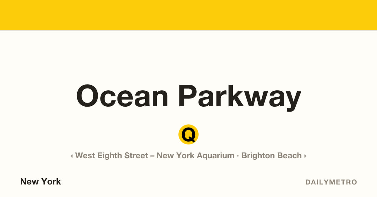 Ocean Parkway station · Lines Q