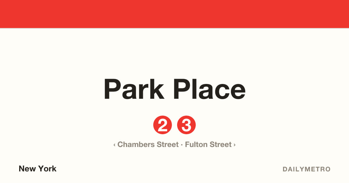 Park Place station · Lines 2, 3