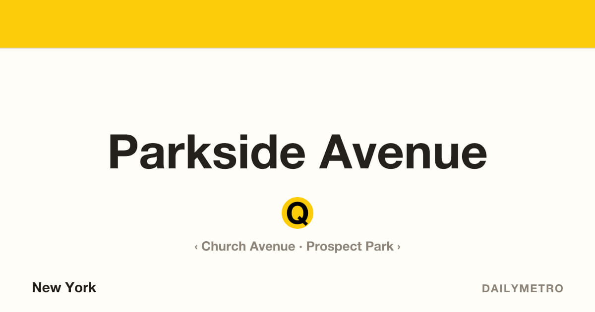 Parkside Avenue station · Lines Q