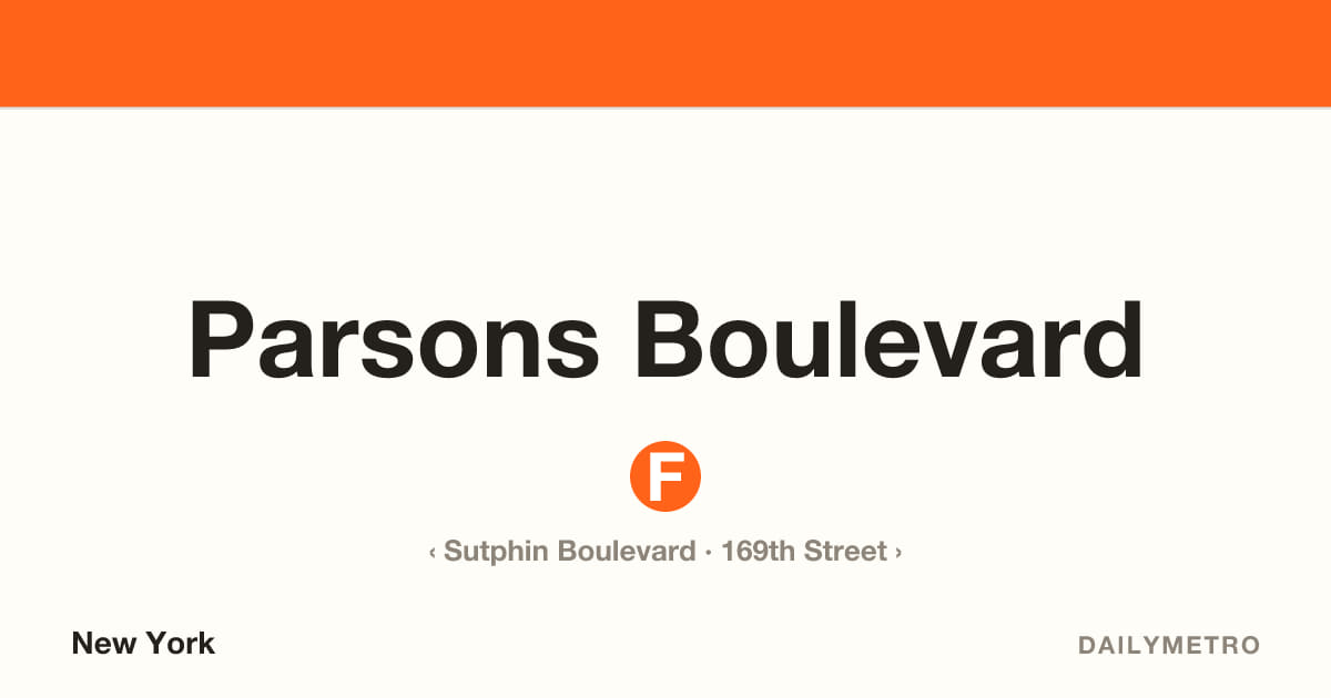 Parsons Boulevard station · Lines F