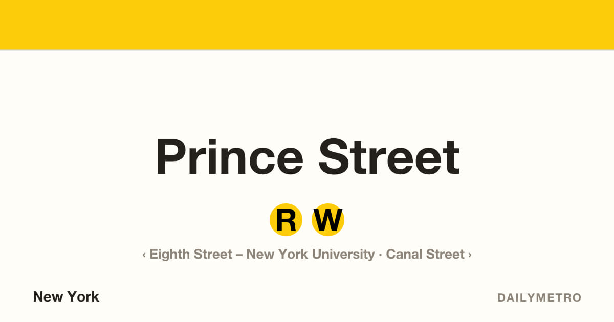 Prince Street station · Lines R, W