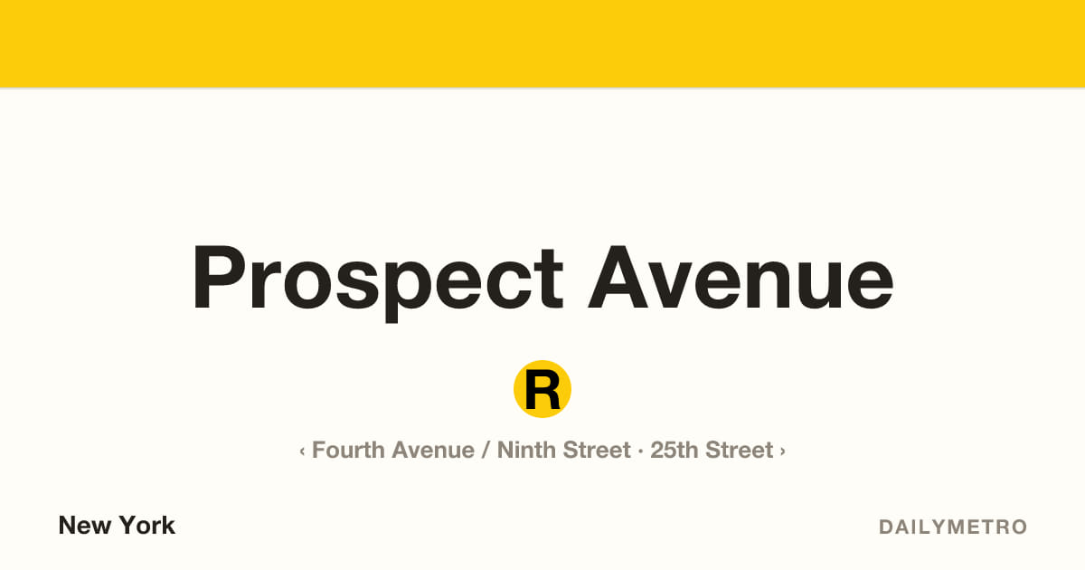 Prospect Avenue station · Lines R