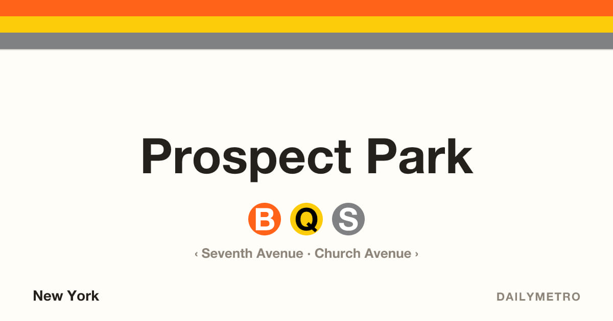 Prospect Park station · Lines B, Q, S