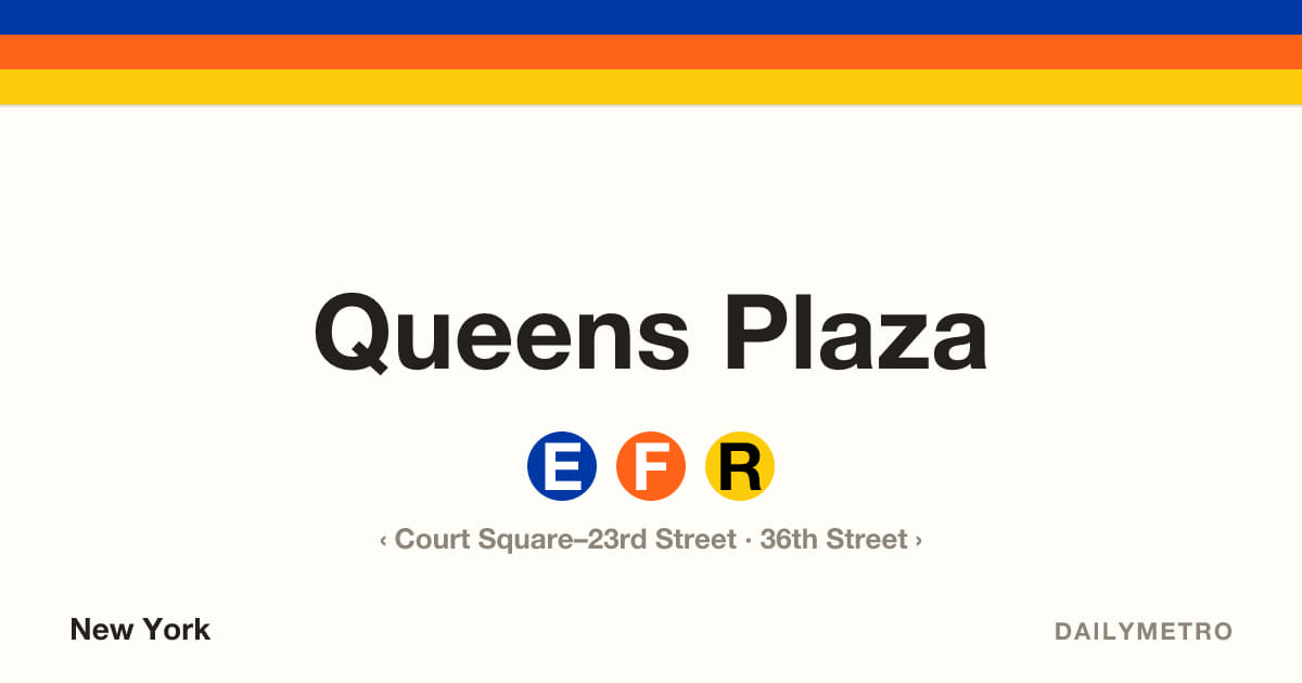 Queens Plaza station · Lines E, F, R
