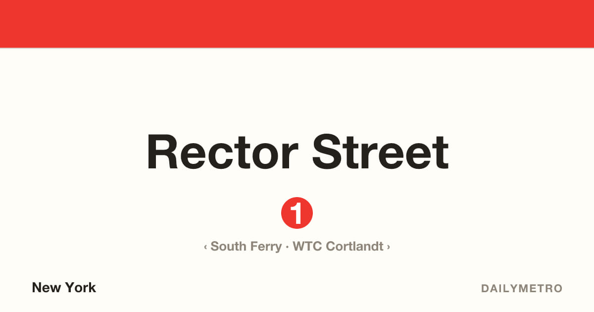 Rector Street station · Lines 1