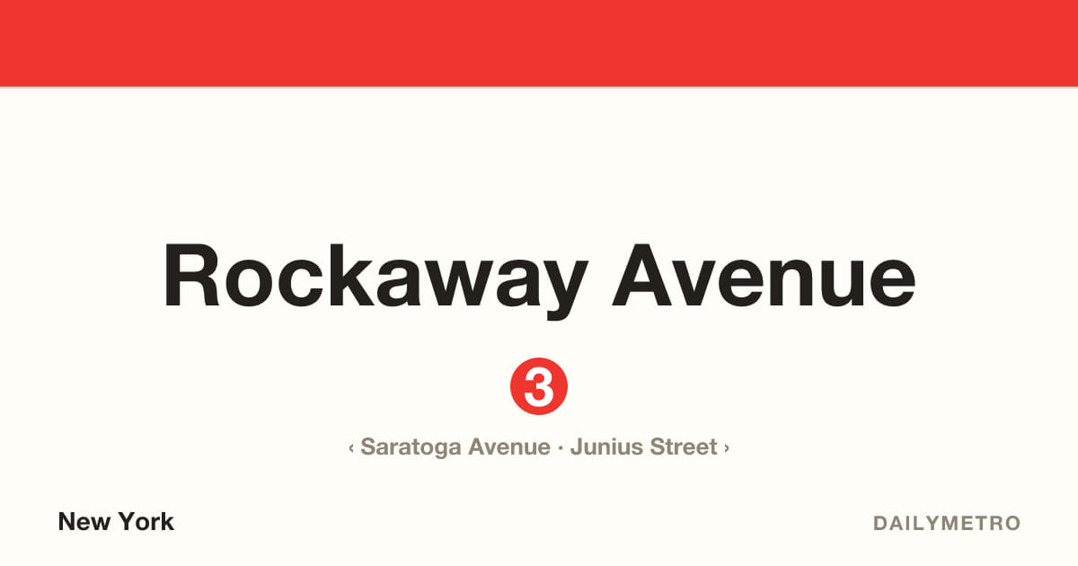 Rockaway Avenue station · Lines 3