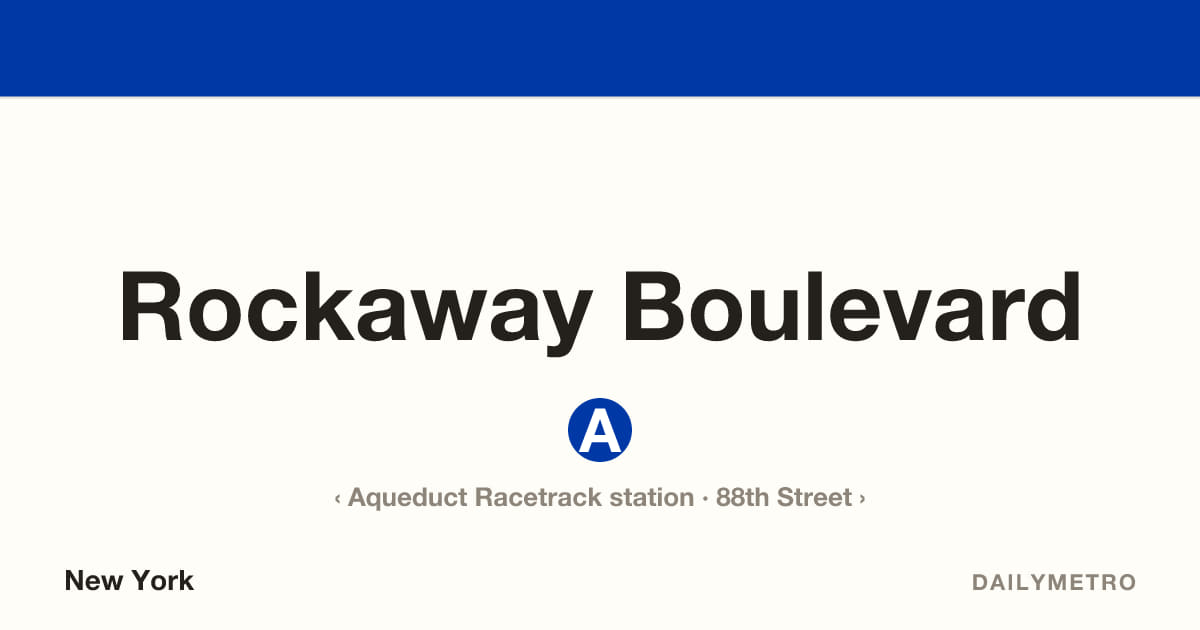 Rockaway Boulevard station · Lines A