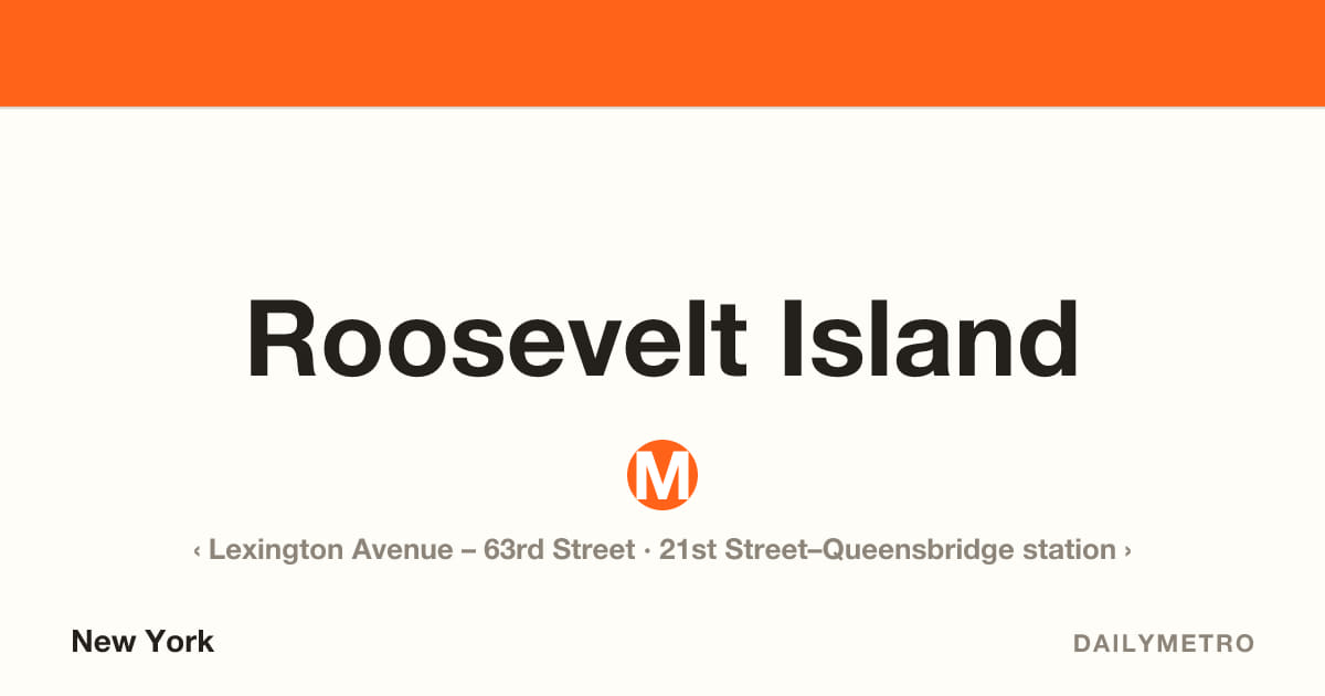 Roosevelt Island station · Lines M
