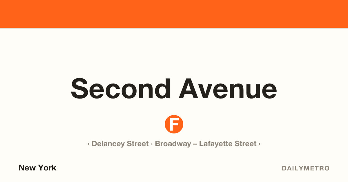 Second Avenue station · Lines F