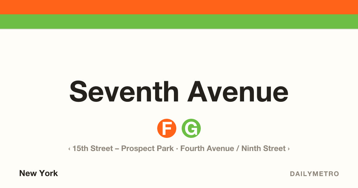 Seventh Avenue station · Lines F, G