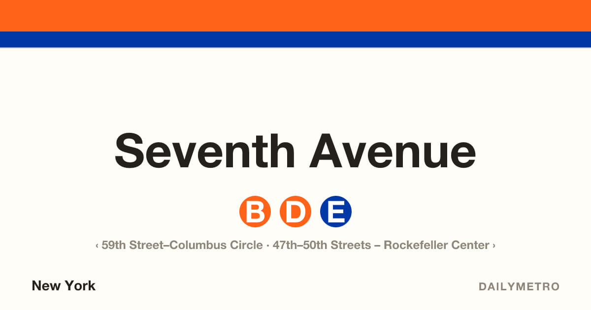 Seventh Avenue station · Lines B, D, E