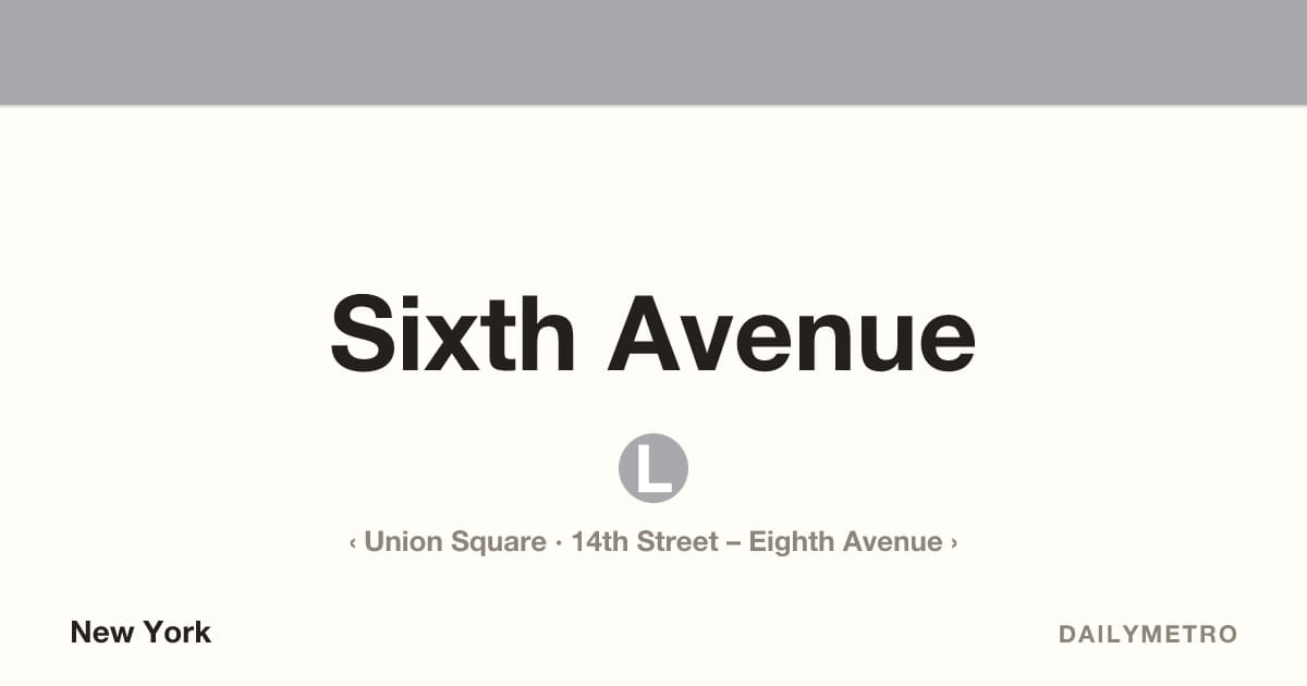 Sixth Avenue station · Lines L