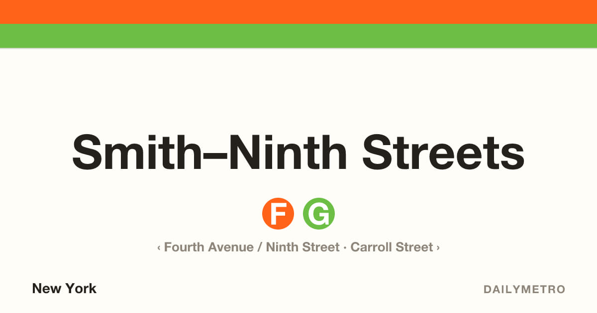 Smith–Ninth Streets station · Lines F, G