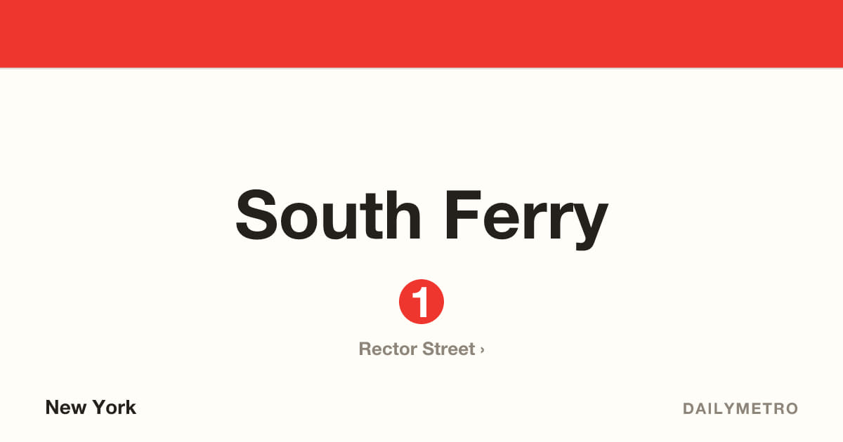 South Ferry station · Lines 1