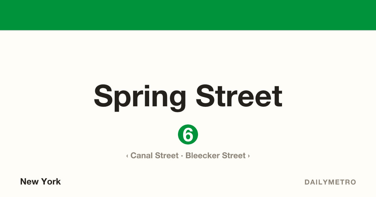 Spring Street station · Lines 6