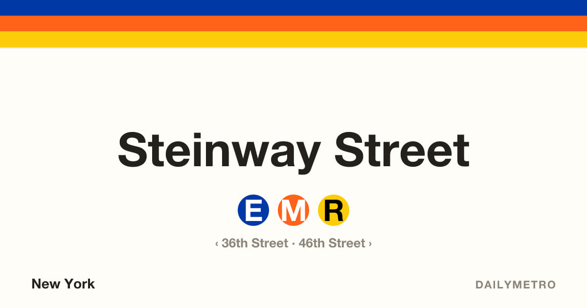 Steinway Street station · Lines E, M, R