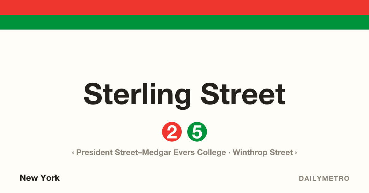 Sterling Street station · Lines 2, 5
