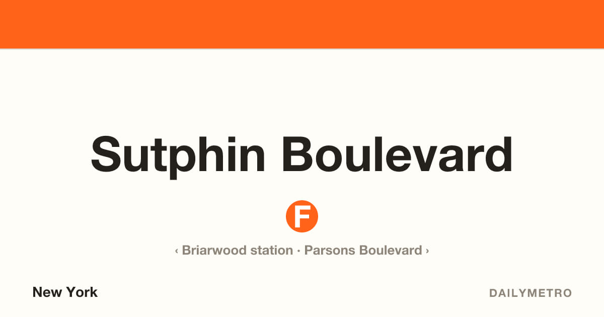 Sutphin Boulevard station · Lines F