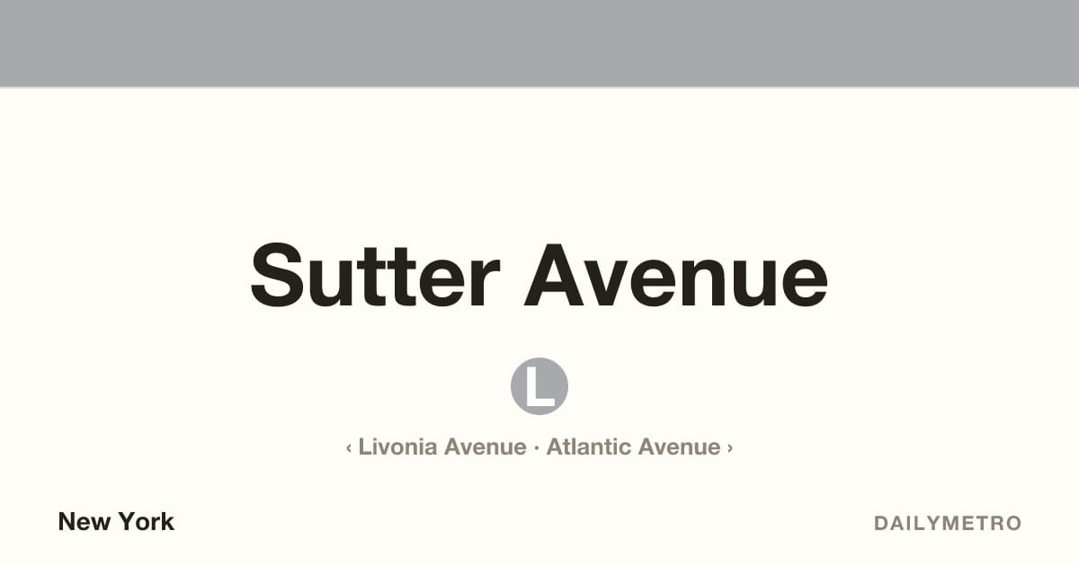 Sutter Avenue station · Lines L