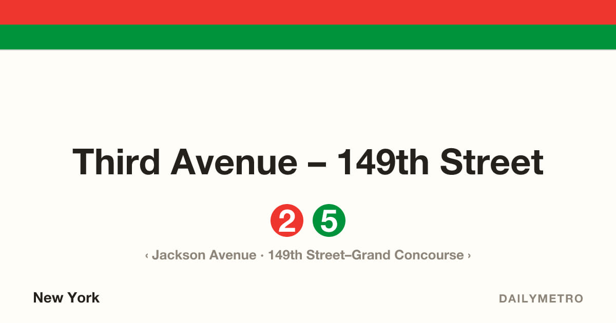 Third Avenue – 149th Street station · Lines 2, 5