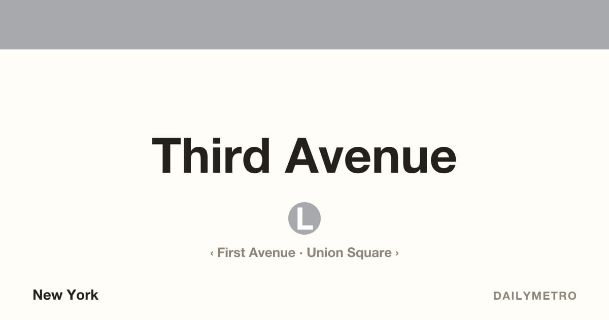 Third Avenue station · Lines L